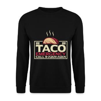 Tacos Taco Mexikanisch Fast Food Geschenk - Unisex Pullover - Schwarz - Vorne - Alina (178cm) & Michal (187cm)