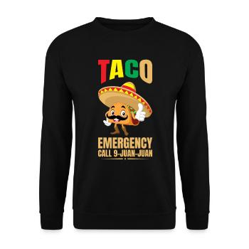Tacos Taco Mexikanisch Fast Food Geschenk - Unisex Pullover - Schwarz - Vorne - Alina (178cm) & Michal (187cm)
