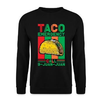 Tacos Taco Mexikanisch Fast Food Geschenk - Unisex Pullover - Schwarz - Vorne - Alina (178cm) & Michal (187cm)