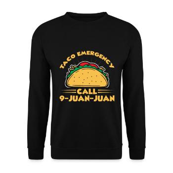 Tacos Taco Mexikanisch Fast Food Geschenk - Unisex Pullover - Schwarz - Vorne - Alina (178cm) & Michal (187cm)
