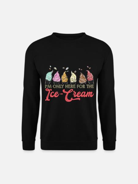 Eiscreme logo Sommer Softeis Geschenkidee - Unisex Pullover - Schwarz