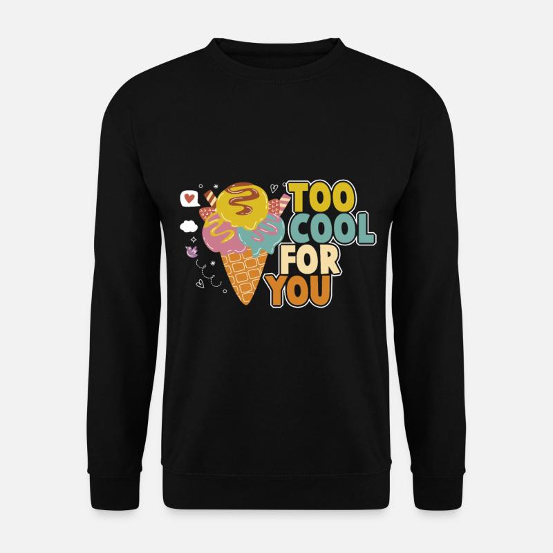 Eiscreme logo Sommer Softeis Geschenkidee - Unisex Pullover - Schwarz
