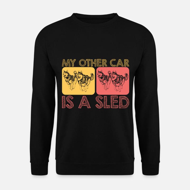 Schlittenhunderennen Schlittenhunde Geschenk - Unisex Pullover - Schwarz