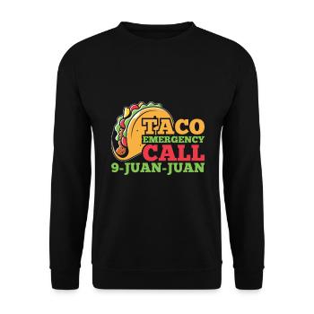 Tacos Taco Mexikanisch Fast Food Geschenk - Unisex Pullover - Schwarz - Vorne - Alina (178cm) & Michal (187cm)