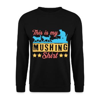 Sled Dog Racing Sled Dogs Gift - Unisex Sweatshirt - black - Front - Alina (178cm) & Michal (187cm)