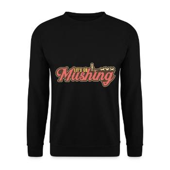 Sled Dog Racing Sled Dogs Gift - Unisex Sweatshirt - black - Front - Alina (178cm) & Michal (187cm)