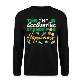 Accountant Bookkeeper Accounting - Unisex Sweatshirt - black - Front - Alina (178cm) & Michal (187cm)