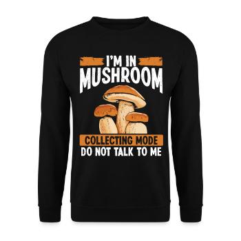 Shroom Mushroom Collecting Mode Shrooms Collection - Unisex Sweatshirt - black - Front - Alina (178cm) & Michal (187cm)