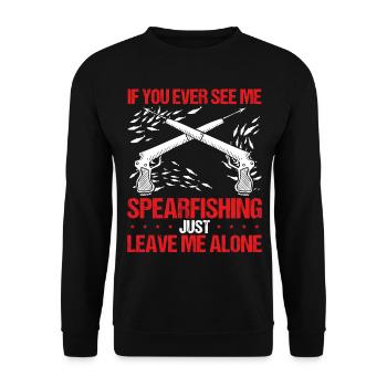 Spearfisher Just leave me alone Apnoe Diver - Unisex Pullover - Schwarz - Vorne - Alina (178cm) & Michal (187cm)