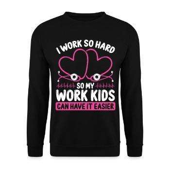 Nurse Work Mom Cardiac Emergency Room Nurse - Unisex Sweatshirt - black - Front - Alina (178cm) & Michal (187cm)