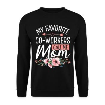 CNA Nurse favorite Co Workers call me Work Mom ER - Unisex Sweatshirt - black - Front - Alina (178cm) & Michal (187cm)