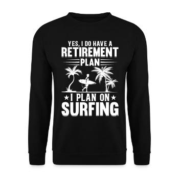 Surf nautique Plan de retraite Water Surfer Wave Su - Sweat-shirt Unisexe - noir - Devant - Alina (178cm) & Michal (187cm)