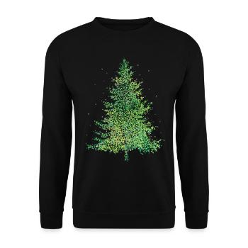 Christmas tree Christmas tree Xmas Tree - Unisex Sweatshirt - black - Front - Alina (178cm) & Michal (187cm)