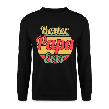 Vater Papi Papa - Unisex Pullover - Schwarz - Vorne - Alina (178cm) & Michal (187cm)