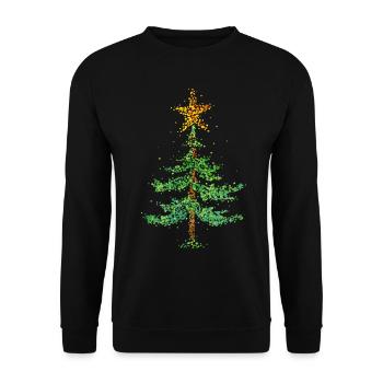 Christmas tree Christmas tree Christmas tree star - Unisex Sweatshirt - black - Front - Alina (178cm) & Michal (187cm)