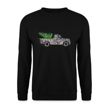 Christmas tree Christmas tree Christmas tree Xmas - Unisex Sweatshirt - black - Front - Alina (178cm) & Michal (187cm)