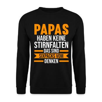 Vater Papi Papa - Unisex Pullover - Schwarz - Vorne - Alina (178cm) & Michal (187cm)