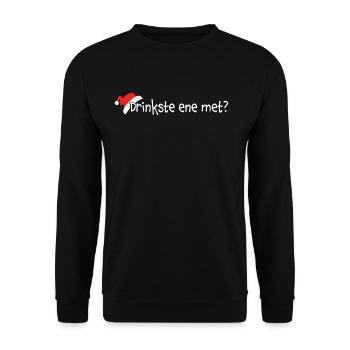 Weihnachtsmütze Kölsch Kölner Kölnerin Weihnachten - Unisex Pullover - Schwarz - Vorne - Alina (178cm) & Michal (187cm)