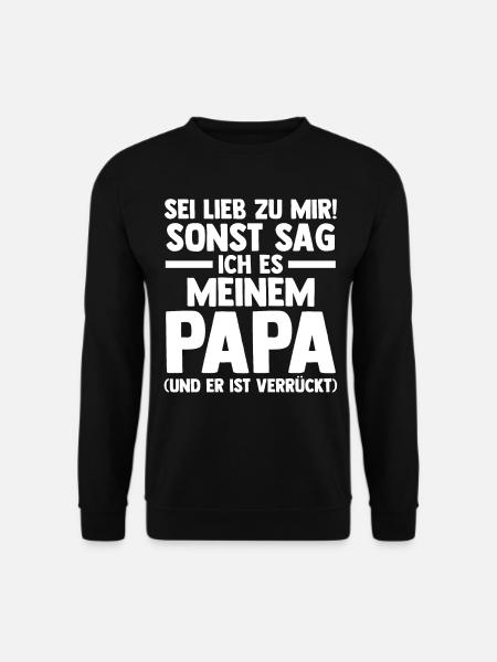 Papa Tochter Sohn - Unisex Pullover - Schwarz