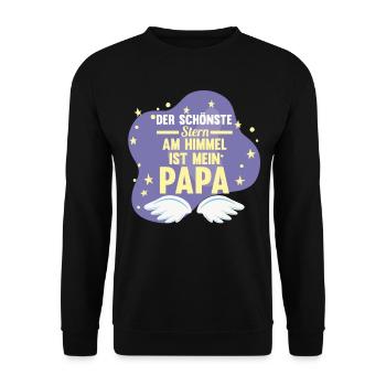 Vater Sohn Tochter Papi Papa - Unisex Pullover - Schwarz - Vorne - Alina (178cm) & Michal (187cm)