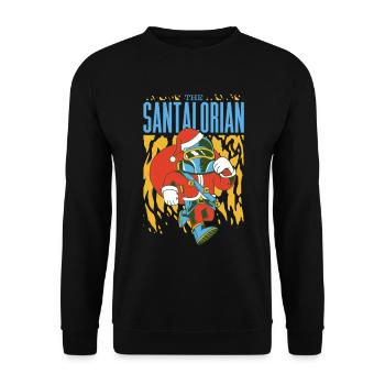Christmas - The Santalorian - Unisex Sweatshirt - black - Front - Alina (178cm) & Michal (187cm)