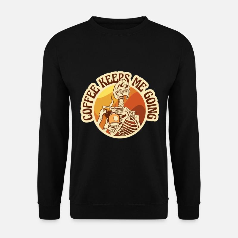Kaffee - Coffee keeps me going - Unisex Pullover - Schwarz