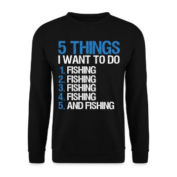 Pêche à la ligne Pêche - Sweat-shirt Unisexe - noir - Devant - Alina (178cm) & Michal (187cm)