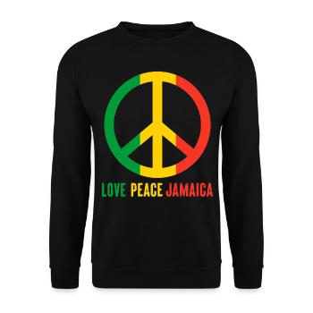 Jamaica Jamaica Love - Unisex Sweatshirt - black - Front - Alina (178cm) & Michal (187cm)