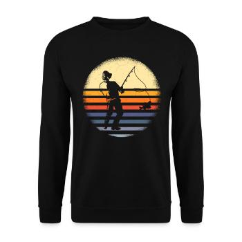 Pêche à la ligne Pêche - Sweat-shirt Unisexe - noir - Devant - Alina (178cm) & Michal (187cm)
