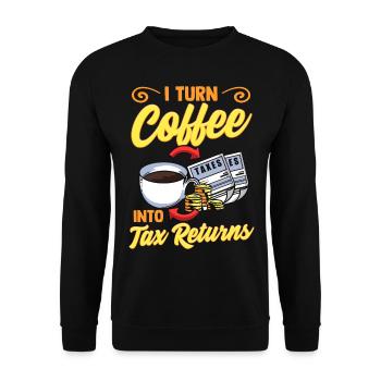 Coffee to taxes Tax Advisor Accountant - Unisex Sweatshirt - black - Front - Alina (178cm) & Michal (187cm)