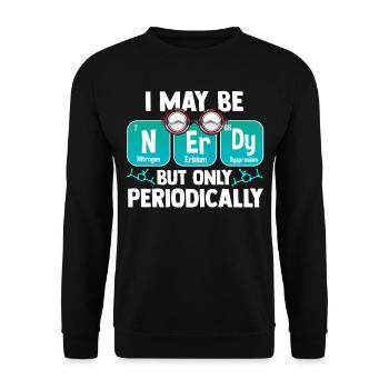 Nerd periodic table - Unisex Sweatshirt - black - Front - Alina (178cm) & Michal (187cm)