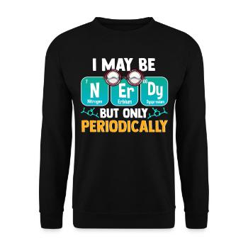 Nerd periodic table - Unisex Sweatshirt - black - Front - Alina (178cm) & Michal (187cm)