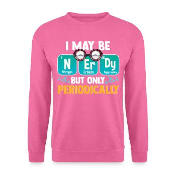 Tableau périodique Nerd - Sweat-shirt Unisexe - rose - Devant