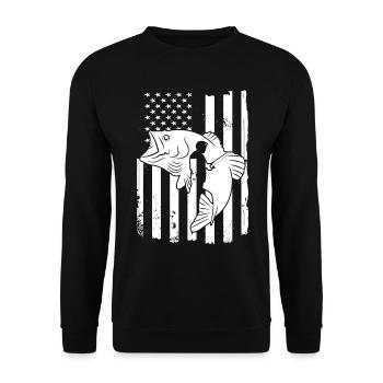 Pêche à la ligne Pêche - Sweat-shirt Unisexe - noir - Devant - Alina (178cm) & Michal (187cm)