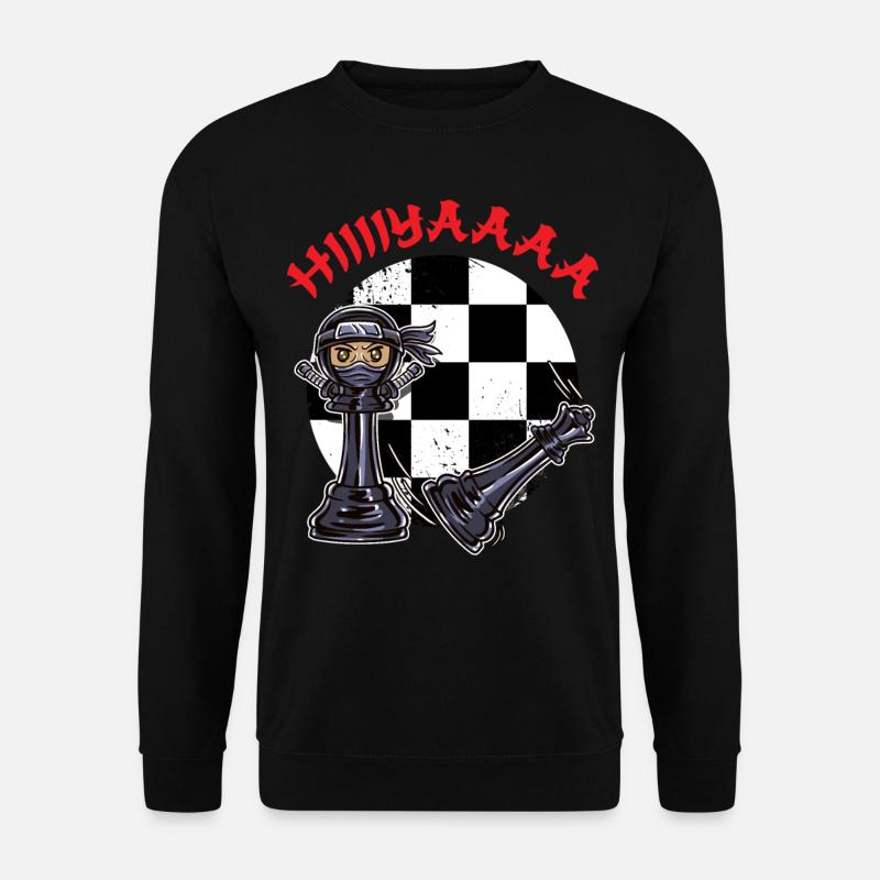 Ninja Chess Chess Player Chessboard - Unisex Sweatshirt - black