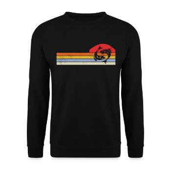 Pêche à la ligne Pêche - Sweat-shirt Unisexe - noir - Devant - Alina (178cm) & Michal (187cm)