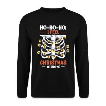 Weihnachtsferien Skelett Rippenkäfig Radiologie - Unisex Pullover - Schwarz - Vorne - Alina (178cm) & Michal (187cm)