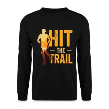 Courir dans la forêt Course en sentier Coureurs Jogging Joggers - Sweat-shirt Unisexe - noir - Devant - Alina (178cm) & Michal (187cm)