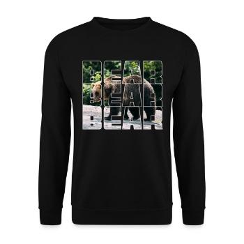 Bear - Unisex Sweatshirt - black - Front - Alina (178cm) & Michal (187cm)
