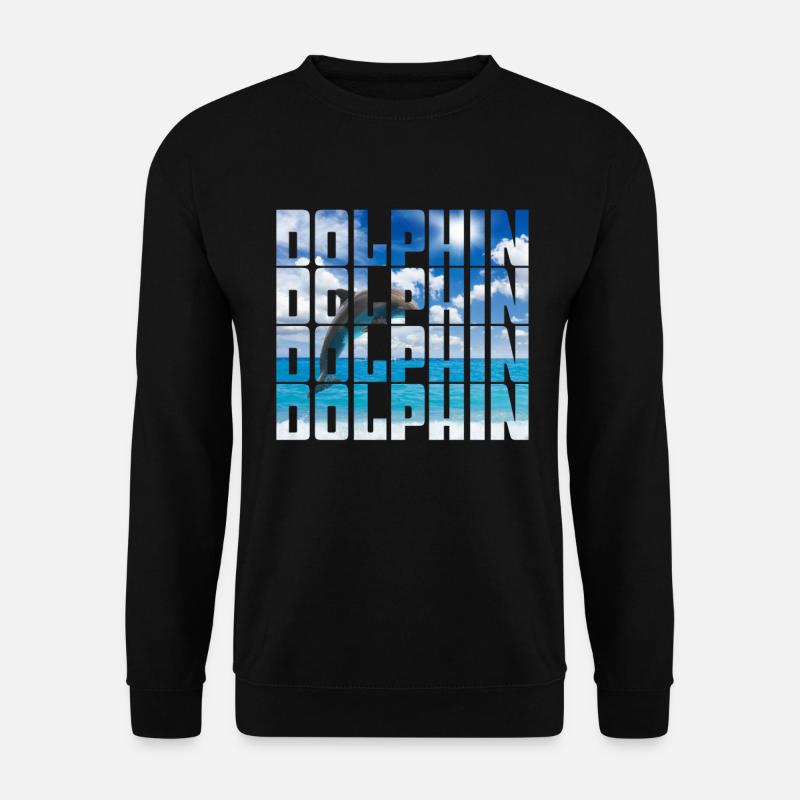 Delfin - Unisex Pullover - Schwarz