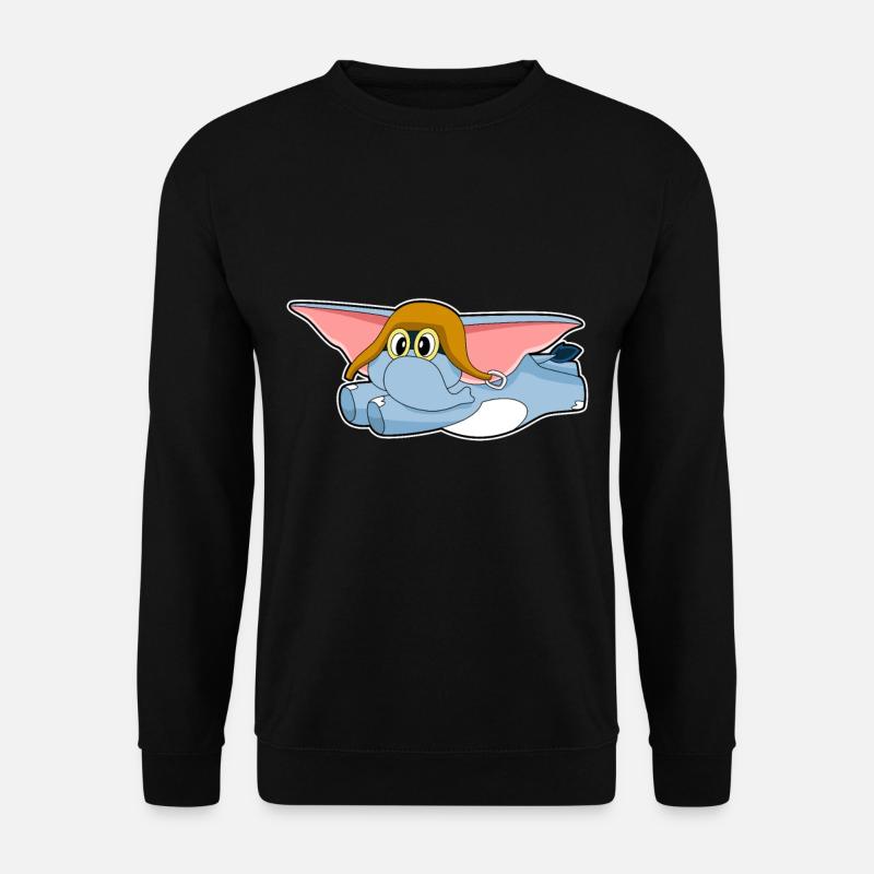 Elephant Pilot Pilot Cap - Unisex Sweatshirt - black