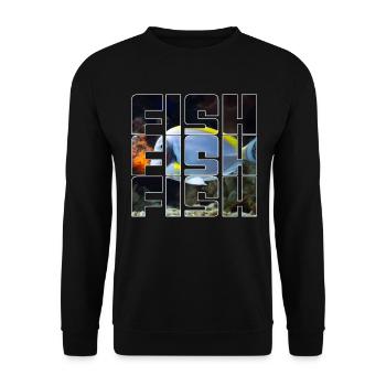 Fish - Unisex Sweatshirt - black - Front - Alina (178cm) & Michal (187cm)