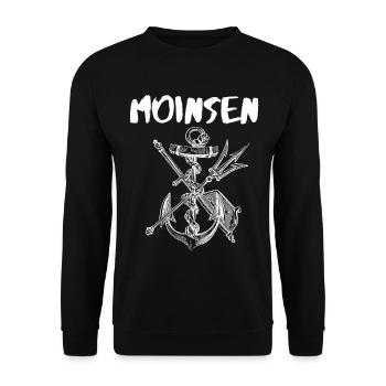 Oldenburg Oldenburger Norden Norddeutschland Moin - Unisex Pullover - Schwarz - Vorne - Alina (178cm) & Michal (187cm)