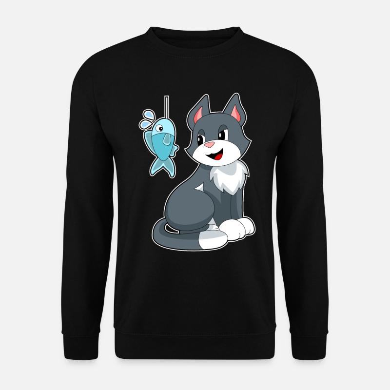 Cat Bait Fish - Unisex Sweatshirt - black