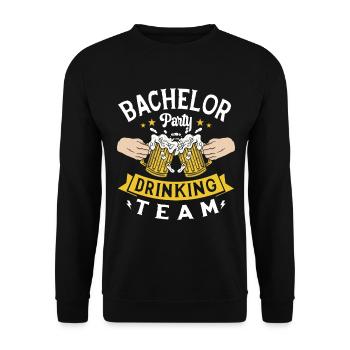 Junggesellenabschied Trinken Team Biertrinker - Unisex Pullover - Schwarz - Vorne - Alina (178cm) & Michal (187cm)