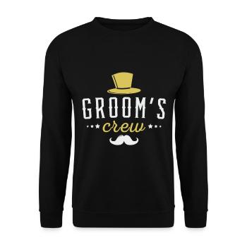 Engagement bachelor party best man The - Unisex Sweatshirt - black - Front - Alina (178cm) & Michal (187cm)