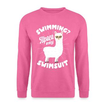 Schwimmendes Alpaka Mein Badeanzug Camelid Mammal - Unisex Pullover - Pink - Vorne