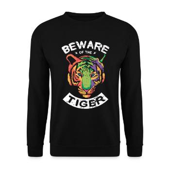 Méfiez-vous de la faune Tiger Whisperer - Sweat-shirt Unisexe - noir - Devant - Alina (178cm) & Michal (187cm)