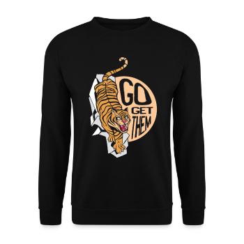 Get Tiger Whisperer Wildlife Zookeeping - Unisex Sweatshirt - black - Front - Alina (178cm) & Michal (187cm)