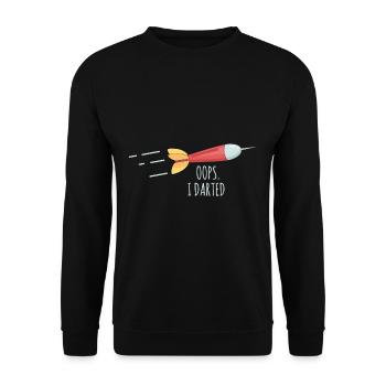 Ups, Ich Habe Dartboard Dart Player Bullseye Sport - Unisex Pullover - Schwarz - Vorne - Alina (178cm) & Michal (187cm)